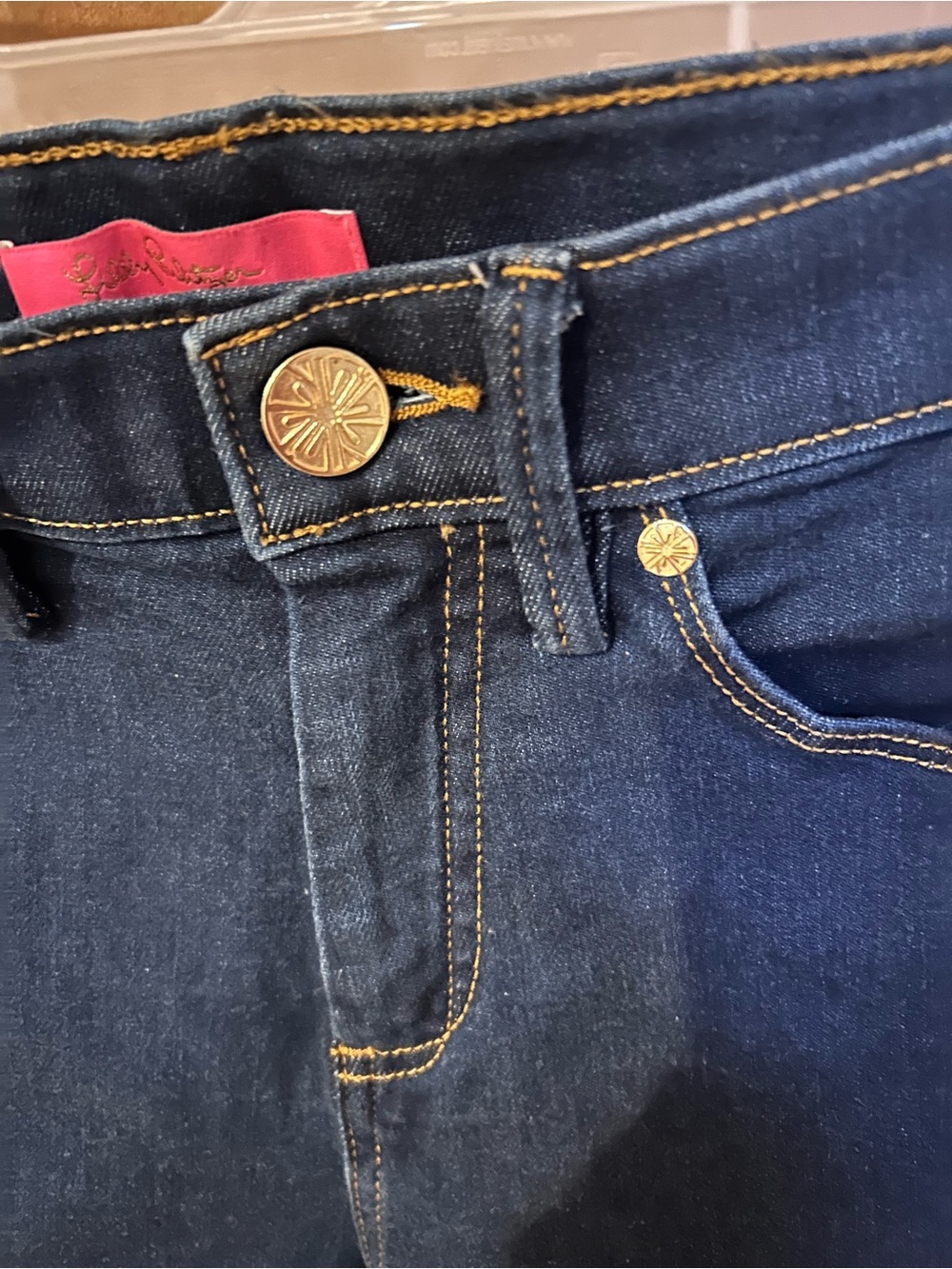 NWOT Lilly Pulitzer Women’s Dark Blue Stretch Denim Jeans size 2